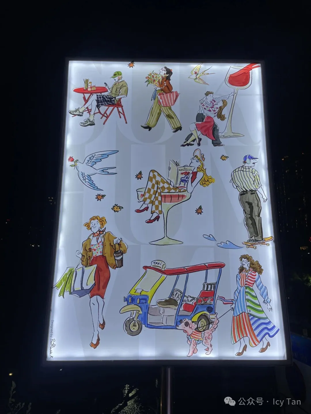 SKY TRAIN連廊上的插畫展